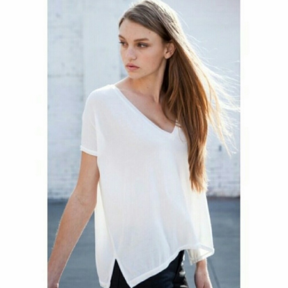 Brandy Melville White Sheron Top